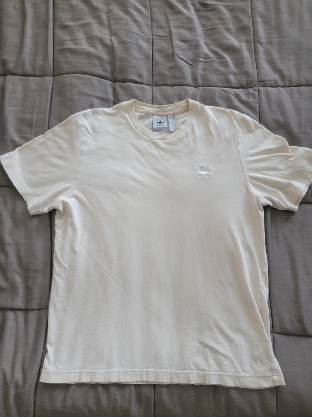 Adidas Off-White Crew Neck Short Sleeve Tee